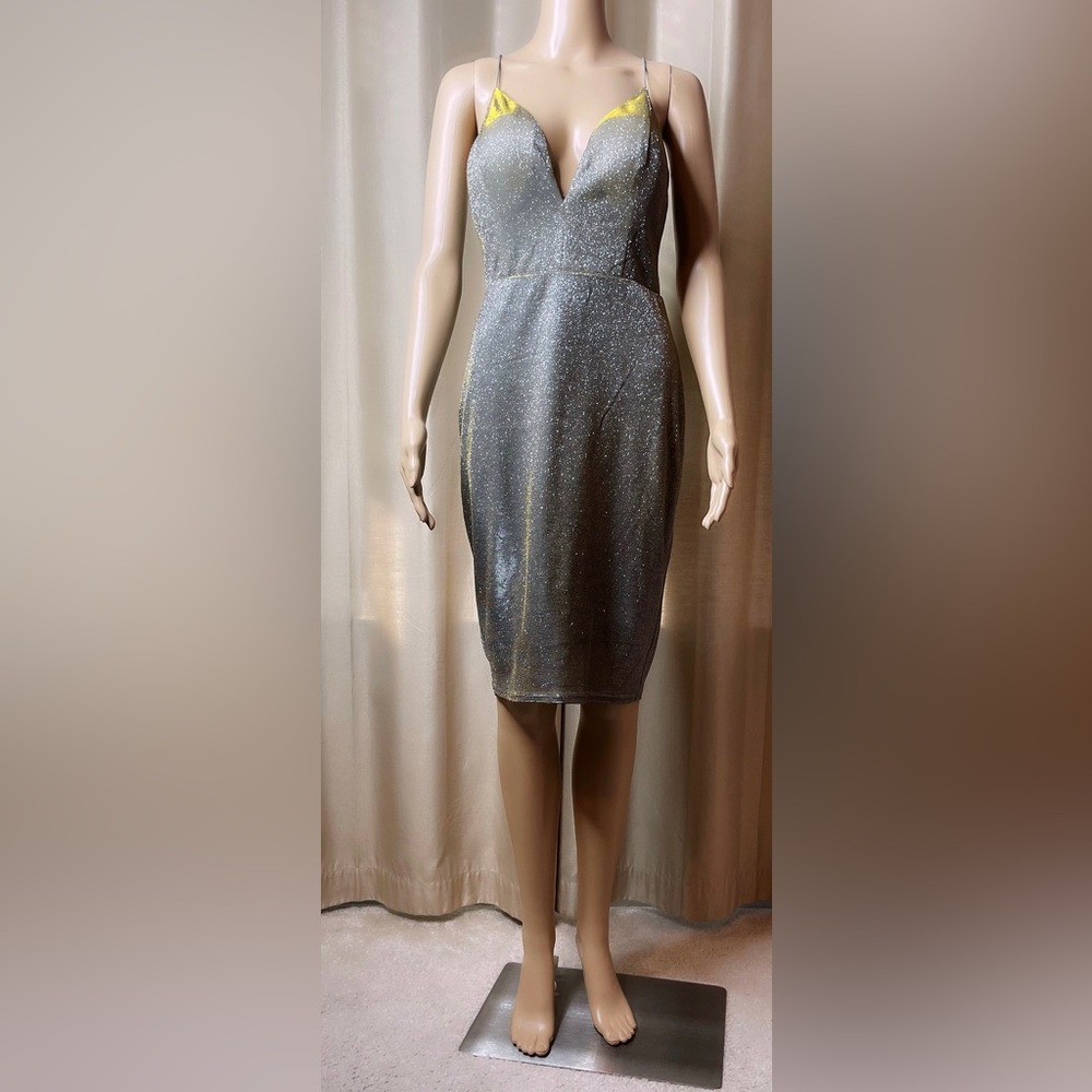 Sparkly Gold Midi Dress